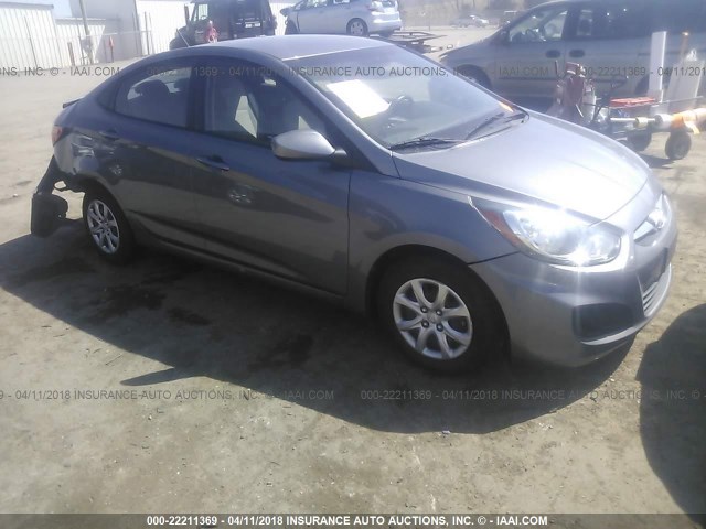 KMHCT4AE4EU671866 - 2014 HYUNDAI ACCENT GLS/GS GRAY photo 1