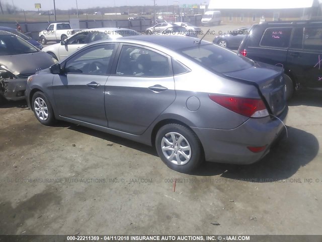 KMHCT4AE4EU671866 - 2014 HYUNDAI ACCENT GLS/GS GRAY photo 3