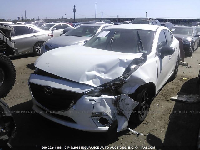 JM1BM1T77E1216747 - 2014 MAZDA 3 SV WHITE photo 2