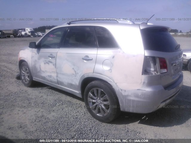 5XYKWDA26DG374014 - 2013 KIA SORENTO SX SILVER photo 3