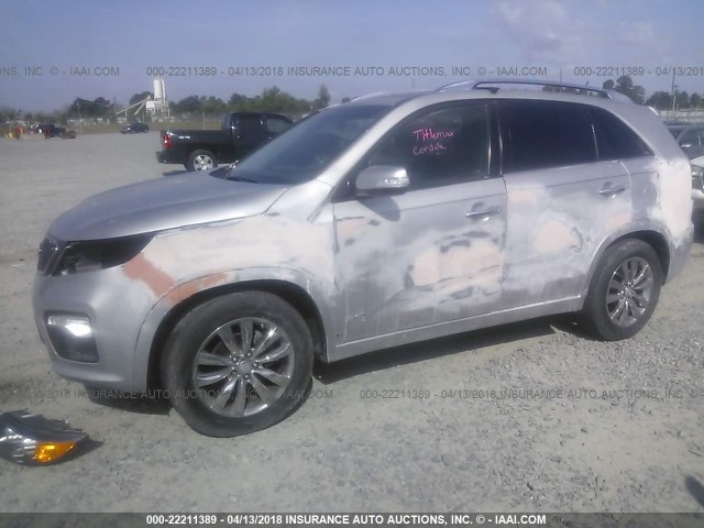 5XYKWDA26DG374014 - 2013 KIA SORENTO SX SILVER photo 6