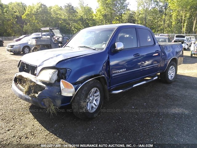 5TBET34176S505646 - 2006 TOYOTA TUNDRA DOUBLE CAB SR5 BLUE photo 2