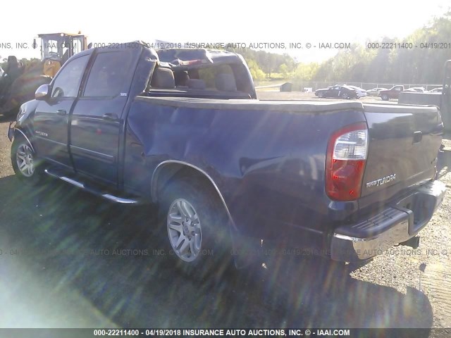 5TBET34176S505646 - 2006 TOYOTA TUNDRA DOUBLE CAB SR5 BLUE photo 3