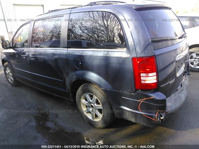 2A8HR54P88R834816 - 2008 CHRYSLER TOWN & COUNTRY TOURING Dark Blue photo 3