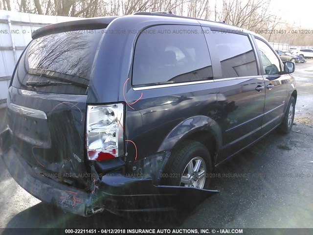 2A8HR54P88R834816 - 2008 CHRYSLER TOWN & COUNTRY TOURING Dark Blue photo 4