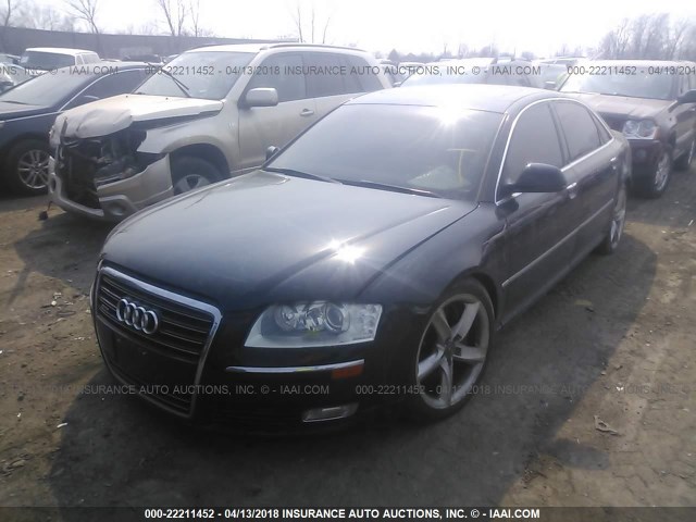 WAUMV94E78N010274 - 2008 AUDI A8 L QUATTRO BLACK photo 2