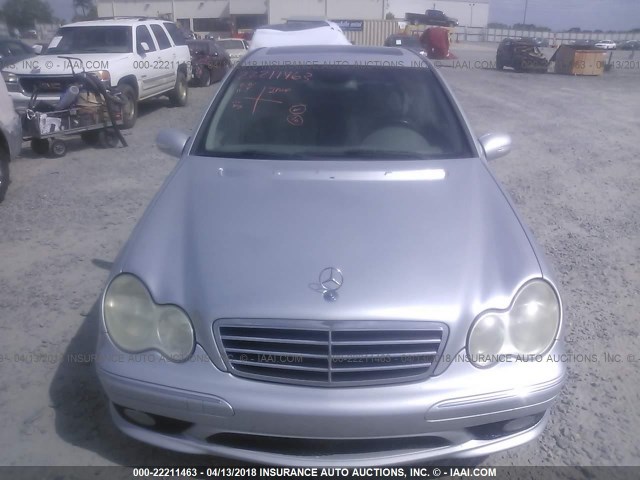 WDBRF52H56A839813 - 2006 MERCEDES-BENZ C GENERATION 2006 230 SILVER photo 6