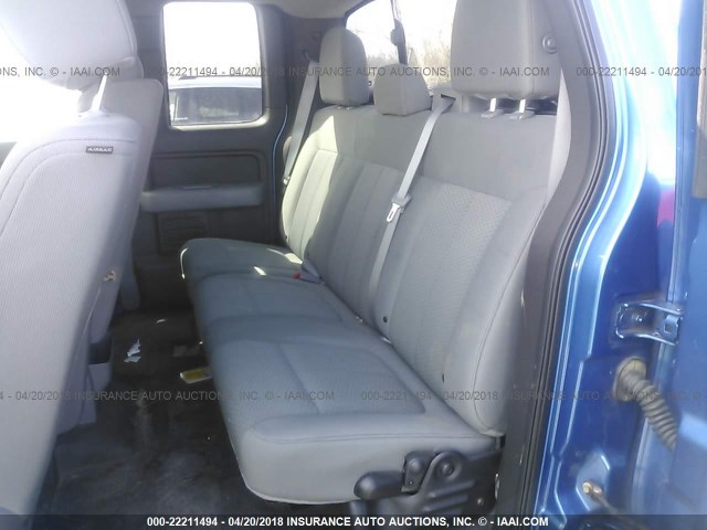 1FTFX1EF8DKF07215 - 2013 FORD F150 SUPER CAB BLUE photo 8