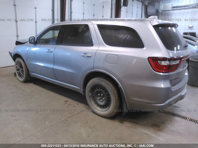 1C4RDJDG5FC885960 - 2015 DODGE DURANGO LIMITED SILVER photo 3