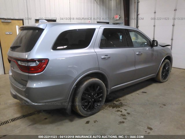 1C4RDJDG5FC885960 - 2015 DODGE DURANGO LIMITED SILVER photo 4