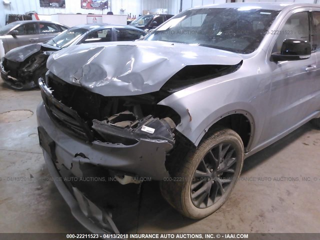 1C4RDJDG5FC885960 - 2015 DODGE DURANGO LIMITED SILVER photo 6