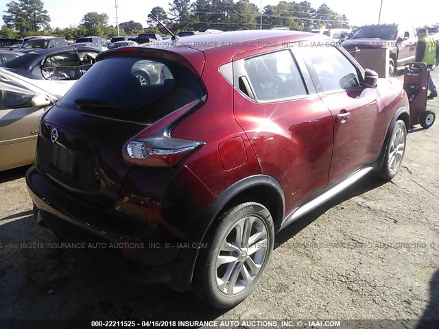 JN8AF5MR8FT506891 - 2015 NISSAN JUKE S/SV/SL/NISMO RED photo 4