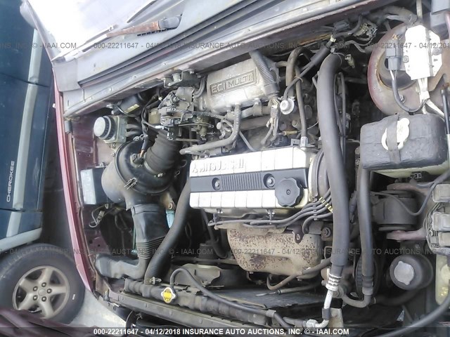 JB3BG39D5HZ054768 - 1987 DODGE COLT VISTA BURGUNDY photo 10