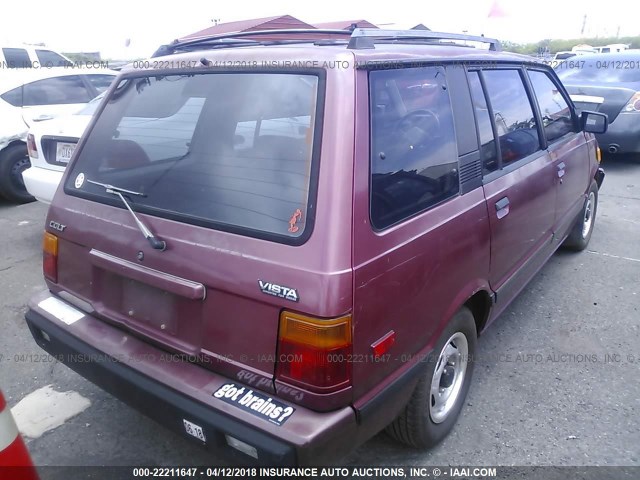 JB3BG39D5HZ054768 - 1987 DODGE COLT VISTA BURGUNDY photo 4