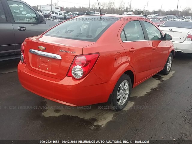 1G1JC5SH5D4185018 - 2013 CHEVROLET SONIC LT ORANGE photo 4