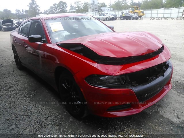 2C3CDXBG5JH167475 - 2018 DODGE CHARGER SXT RED photo 1