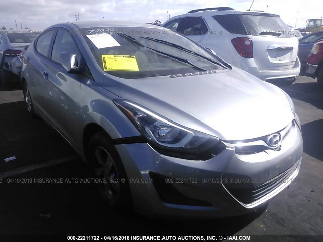 5NPDH4AE6FH566591 - 2015 HYUNDAI ELANTRA SE/SPORT/LIMITED SILVER photo 1