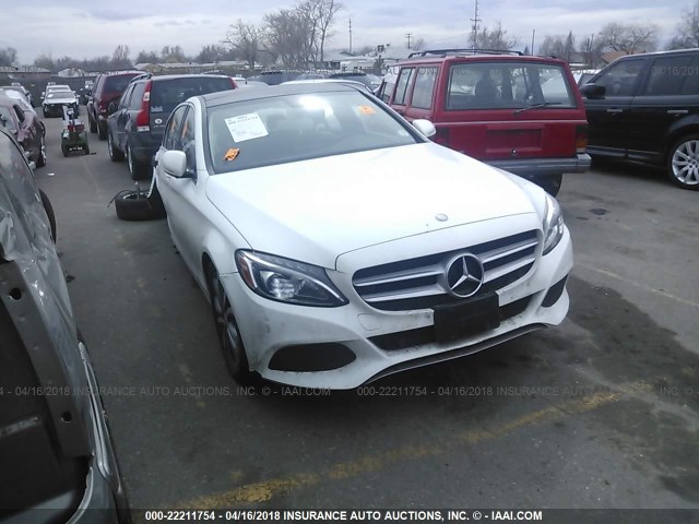 55SWF4KB2FU004557 - 2015 MERCEDES-BENZ C 300 4MATIC WHITE photo 1