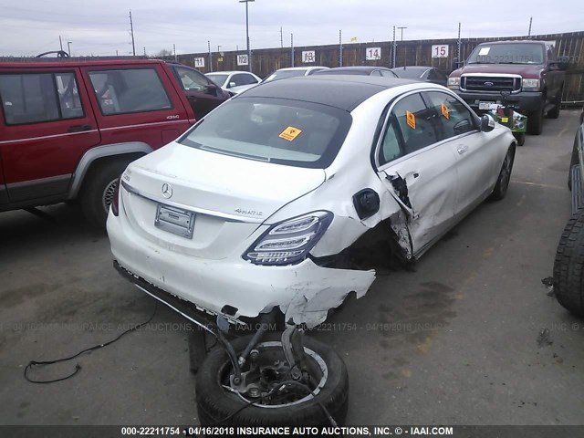 55SWF4KB2FU004557 - 2015 MERCEDES-BENZ C 300 4MATIC WHITE photo 4