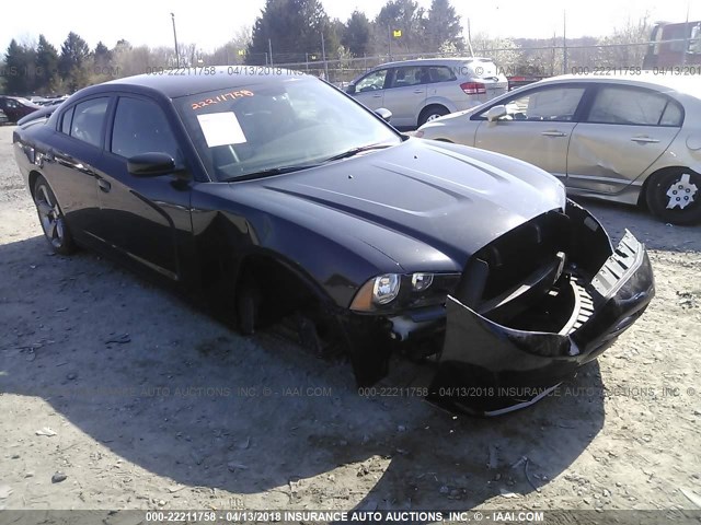 2C3CDXHGXEH162768 - 2014 DODGE CHARGER SXT BLACK photo 1