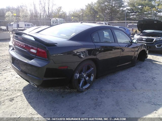 2C3CDXHGXEH162768 - 2014 DODGE CHARGER SXT BLACK photo 4