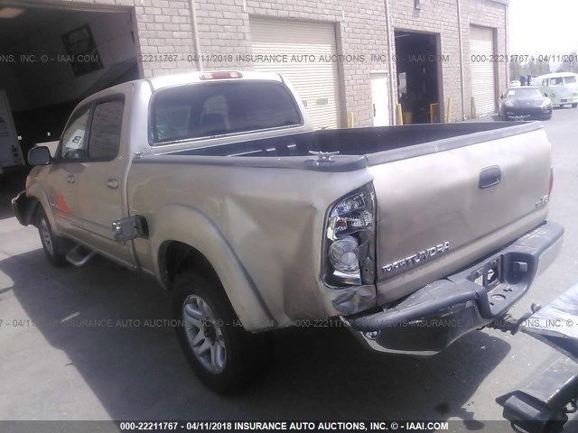 5TBET34185S473238 - 2005 TOYOTA TUNDRA DOUBLE CAB SR5 BEIGE photo 3