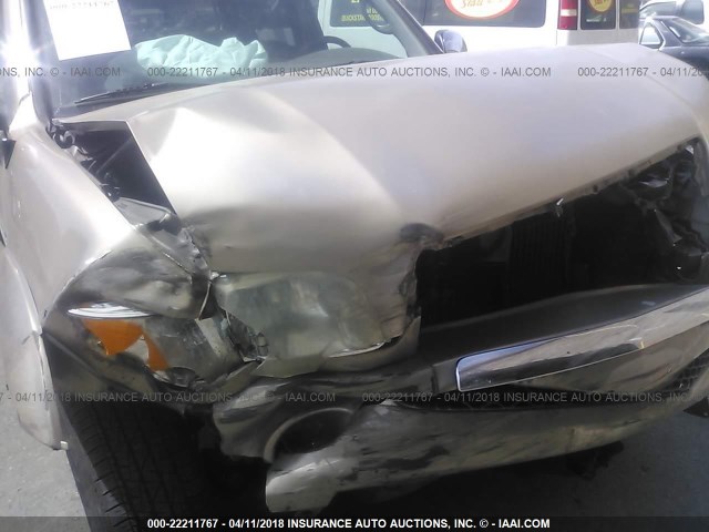 5TBET34185S473238 - 2005 TOYOTA TUNDRA DOUBLE CAB SR5 BEIGE photo 6