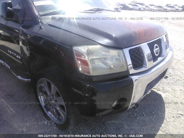 1N6AA07AX6N576204 - 2006 NISSAN TITAN XE/SE/LE BLACK photo 6