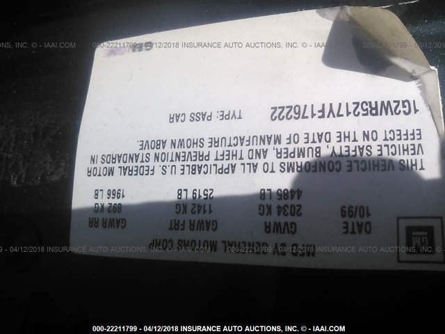 1G2WR5217YF176222 - 2000 PONTIAC GRAND PRIX GTP Yaşıl foto 9