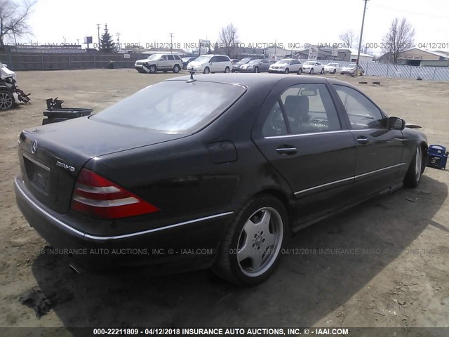 WDBNG73J71A186452 - 2001 MERCEDES-BENZ S 55 AMG BLACK photo 4