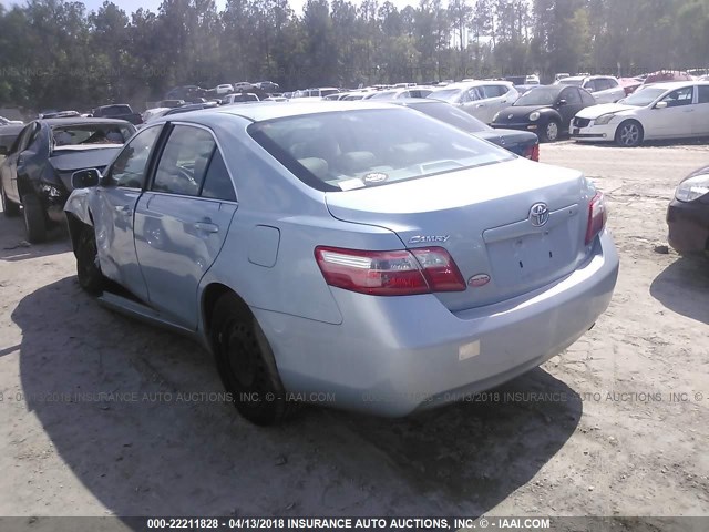 4T1BE46K58U784556 - 2008 TOYOTA CAMRY CE/LE/XLE/SE BLUE photo 3