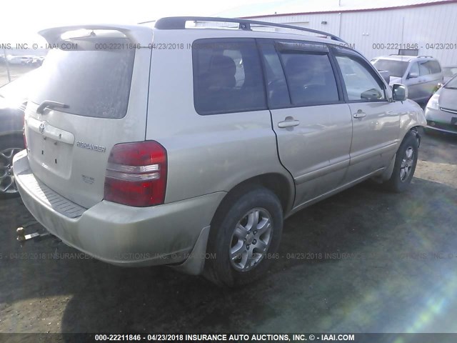 JTEHF21A930113496 - 2003 TOYOTA HIGHLANDER LIMITED Pewter photo 4