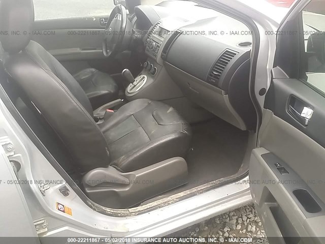 3N1AB61E98L608600 - 2008 NISSAN SENTRA 2.0/2.0S/2.0SL SILVER photo 5