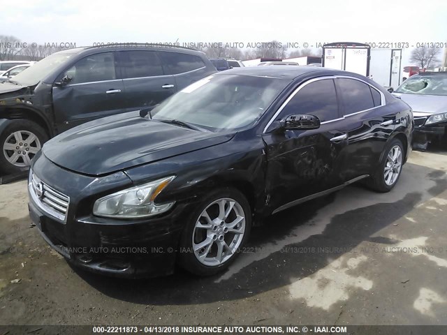 1N4AA5AP6CC814530 - 2012 NISSAN MAXIMA S/SV BLACK photo 2