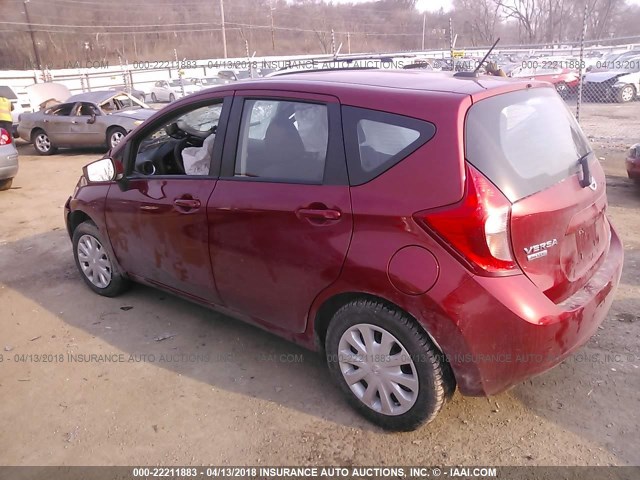 3N1CE2CP8GL383169 - 2016 NISSAN VERSA NOTE S/S PLUS/SV/SL/SR MAROON photo 3