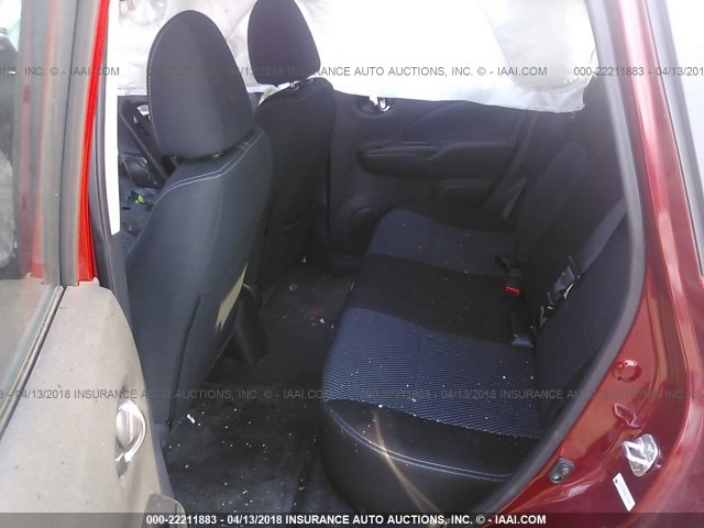 3N1CE2CP8GL383169 - 2016 NISSAN VERSA NOTE S/S PLUS/SV/SL/SR MAROON photo 8