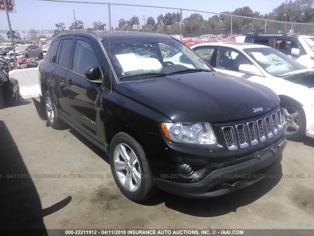 1C4NJDEB2CD637599 - 2012 JEEP COMPASS LATITUDE 黑色 照片 1