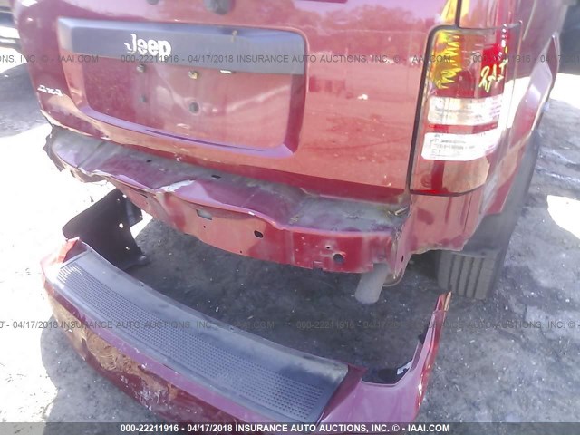 1C4PJMAKXCW117377 - 2012 JEEP LIBERTY SPORT 勃艮第红 照片 6