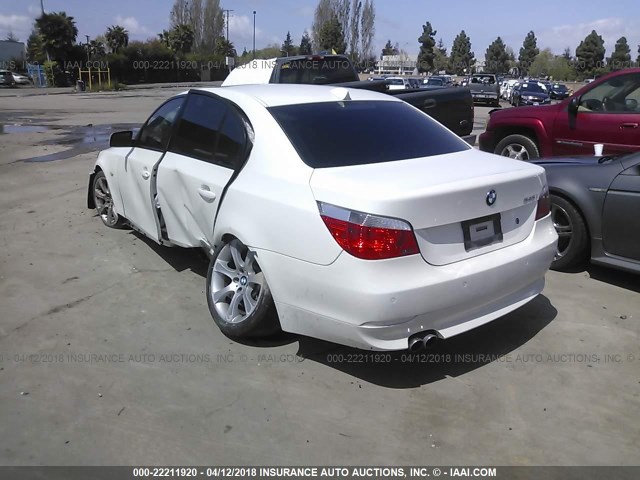 WBANB335X5B116940 - 2005 BMW 545 I WHITE photo 3