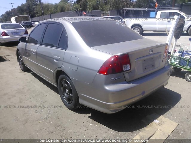 JHMES96695S010147 - 2005 HONDA CIVIC HYBRID GOLD photo 3