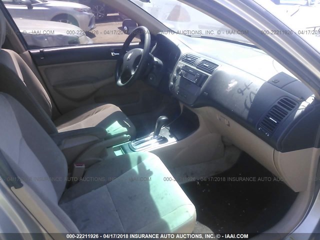 JHMES96695S010147 - 2005 HONDA CIVIC HYBRID GOLD photo 5