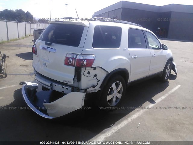 1GKKVRED3CJ381002 - 2012 GMC ACADIA SLT-1 WHITE photo 4