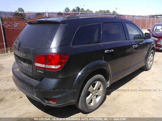 3D4PG3FG7BT530989 - 2011 DODGE JOURNEY CREW BLACK photo 4