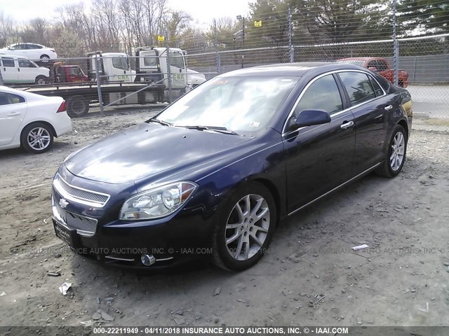 1G1ZE5EB6A4141187 - 2010 CHEVROLET MALIBU LTZ BLUE photo 2