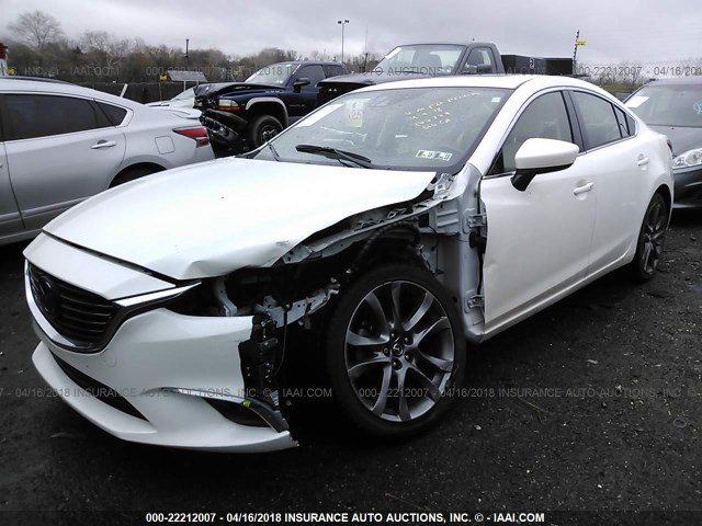 JM1GJ1W59G1462324 - 2016 MAZDA 6 GRAND TOURING WHITE photo 2