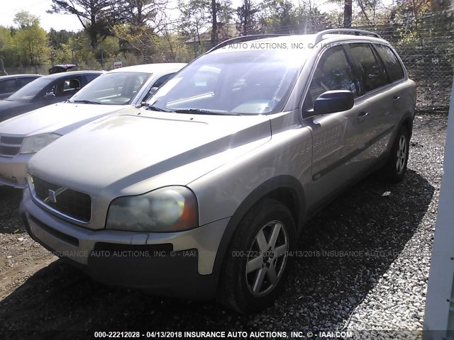 YV1CZ59H541040027 - 2004 VOLVO XC90 GOLD photo 2
