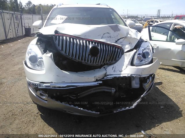 5GAKRDED5CJ257026 - 2012 BUICK ENCLAVE WHITE photo 6