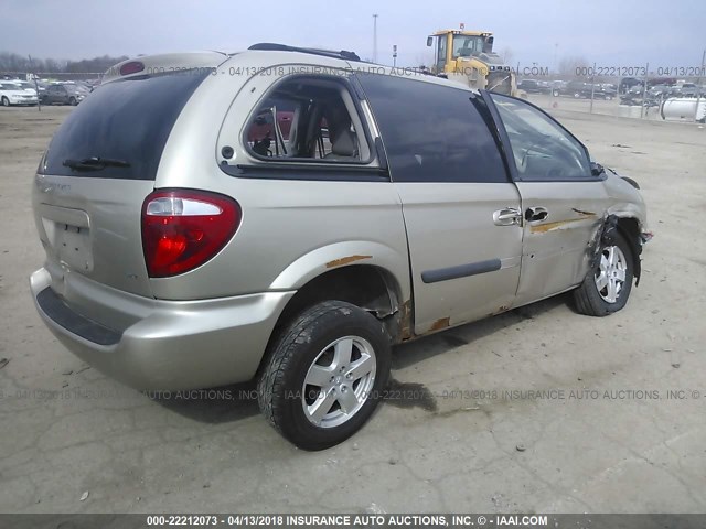 1D4GP45R67B187528 - 2007 DODGE CARAVAN SXT GOLD photo 4