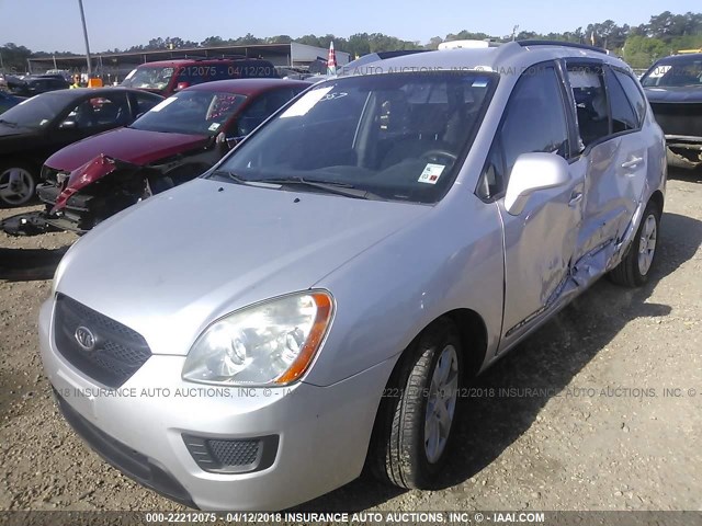 KNAFG526377082387 - 2007 KIA RONDO LX/EX SILVER photo 2