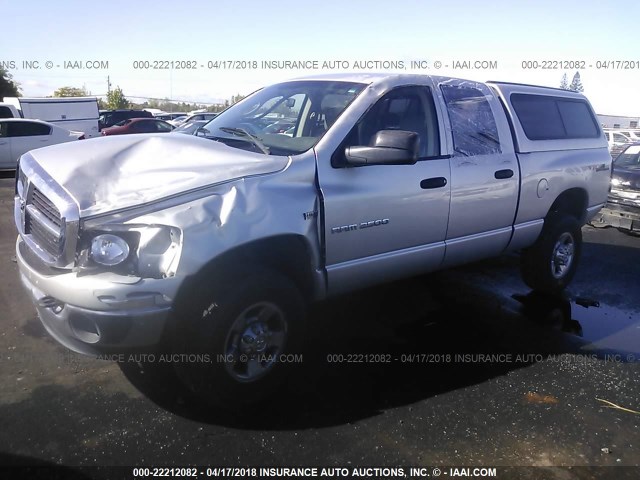 3D7KS28D26G273327 - 2006 DODGE RAM 2500 ST/SLT SILVER photo 2